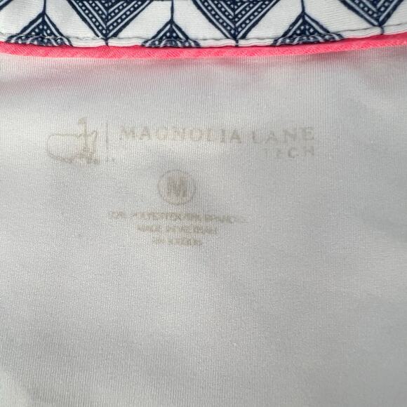 Magnolia Lane Tech Medium Masters Blue Quarter-Zip Sleeveless Polo Shirt 50SPF - Picture 7 of 9